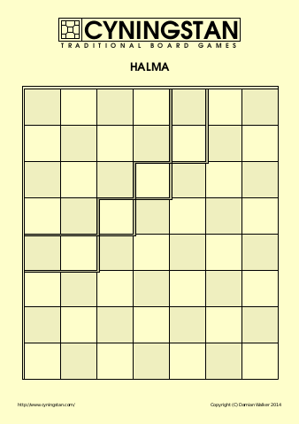 Halma print-and-play file front page.
