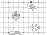 The game of go, with some tactical positions